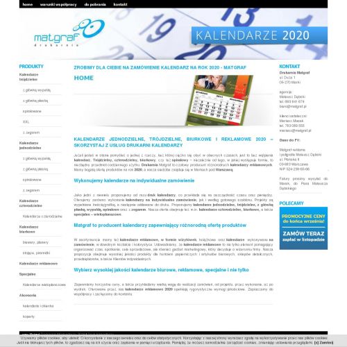 Kalendarz z główką wypukłą - Gdańsk