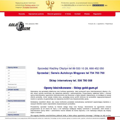 Opony zimowe 14 w Olsztynie