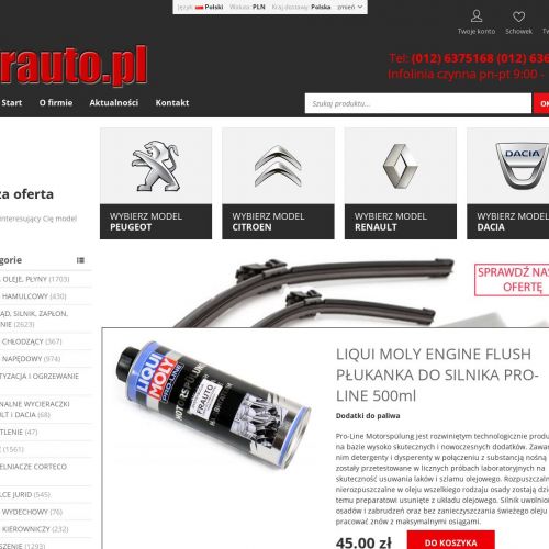 Kraków - klocki hamulcowe renault