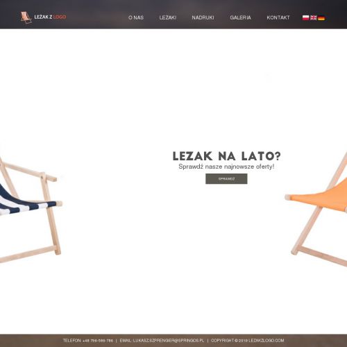 Kraków - leżaki reklamowe z logo firmy