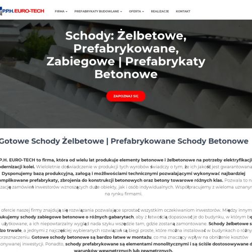 Schody zabiegowe betonowe