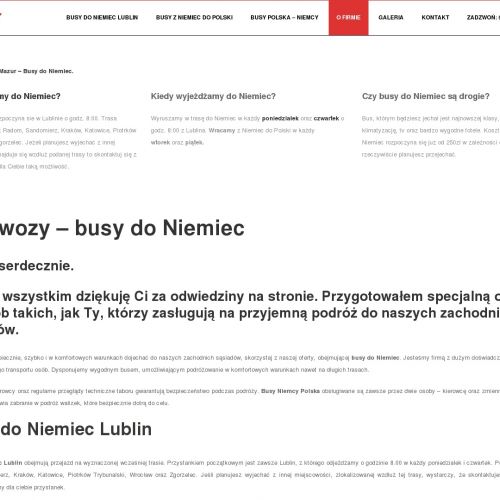 Lublin - przewóz osób do niemiec