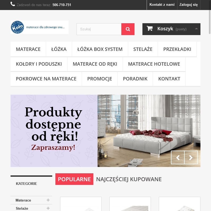 Koło - materac lateksowy 140x200