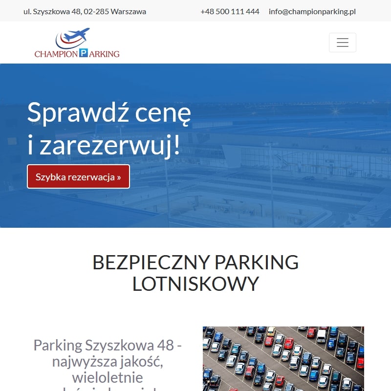 Tani parking lotnisko w Warszawie