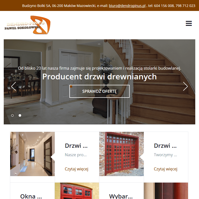 Płock - drzwi zewnętrzne drewniane