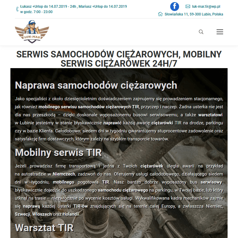 Serwis samochodów ciężarowych - Lubin