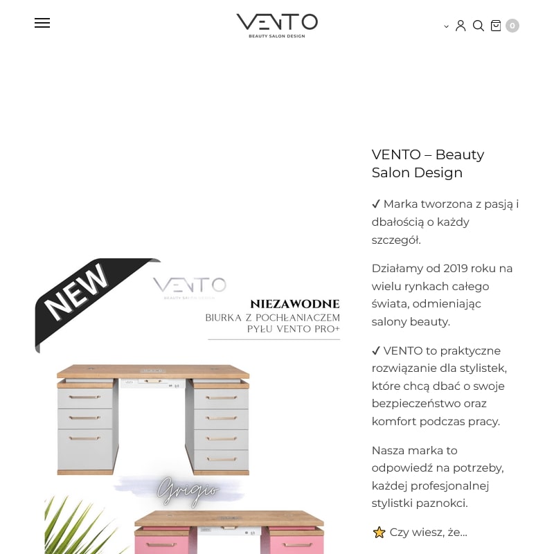 Biurka kosmetyczne vento